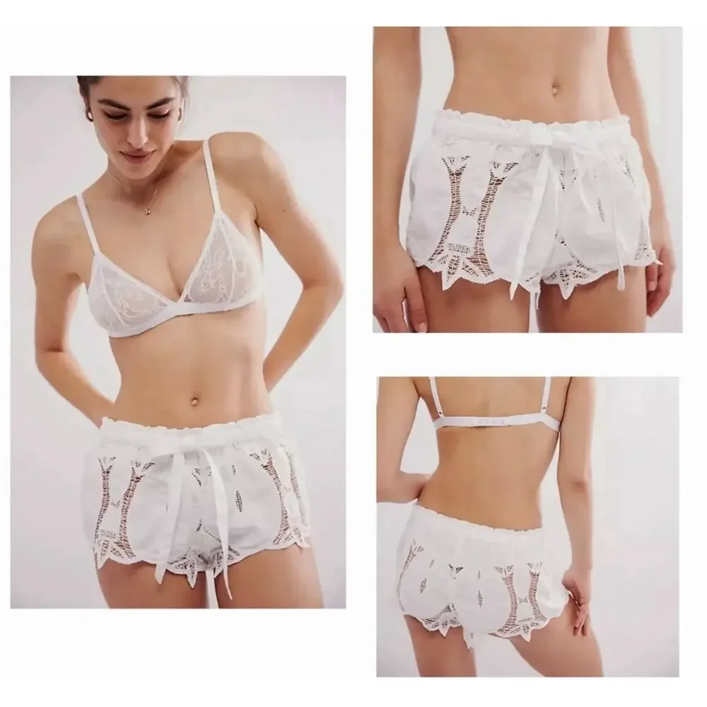 Free People Embroidered Brittany Micro Shorts M - Picture 2 of 6